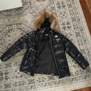 North face black puffer coat